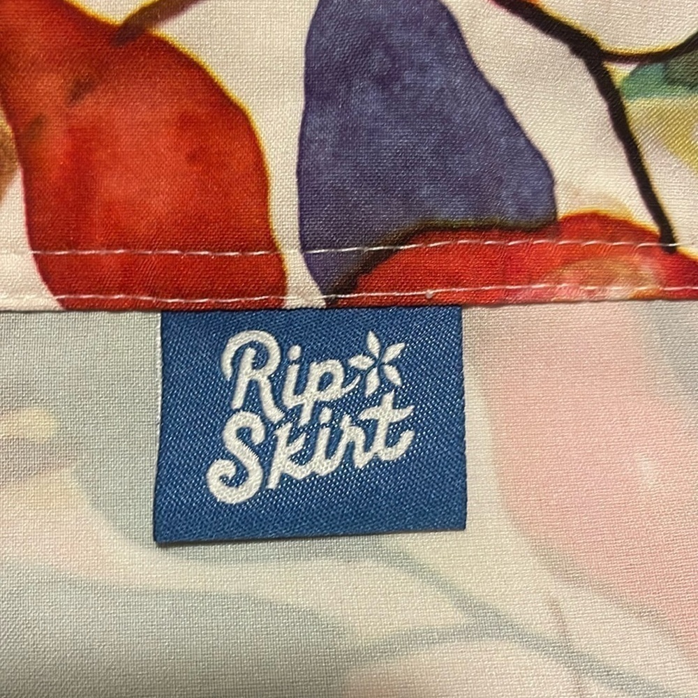 RipSkirt Playa Wildflower Watercolor Length 2 Wrap Skirt Floral Print Size Large - Picture 7 of 9